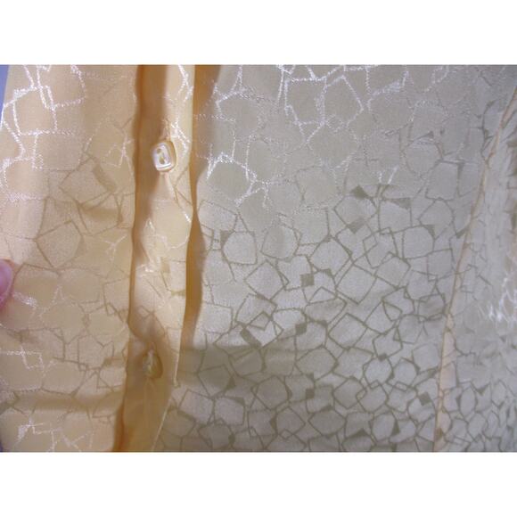 Vintage Yellow Silky Pendleton Professional Secretary Blouse 6 - Picture 8 of 9